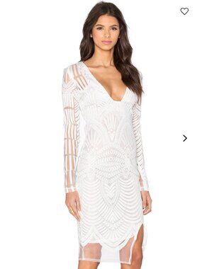 Lavish Alice White Embroidered Mini Dress
